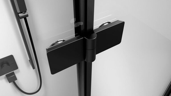 Polysan Polysan, ZOOM BLACK négyzet alakú zuhanyparaván 700x700mm, sarokbemenet, ZL4715BL-02