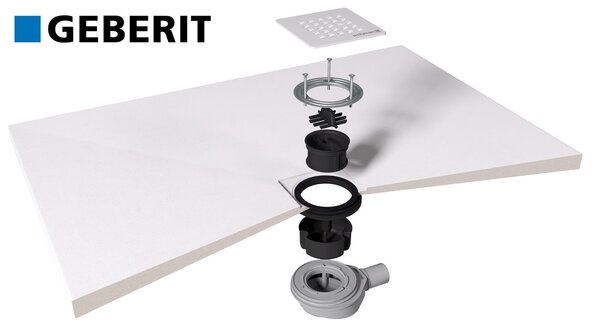 Polysan Polysan, TRENECA fürdőkád szifon, átmérő 90mm, DN40, huzat szürke matt, 84999.31