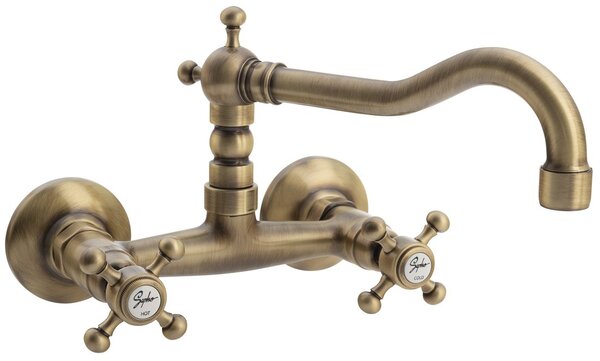 , ANTEA fali csaptelep, felső konzol, bronz, 3366