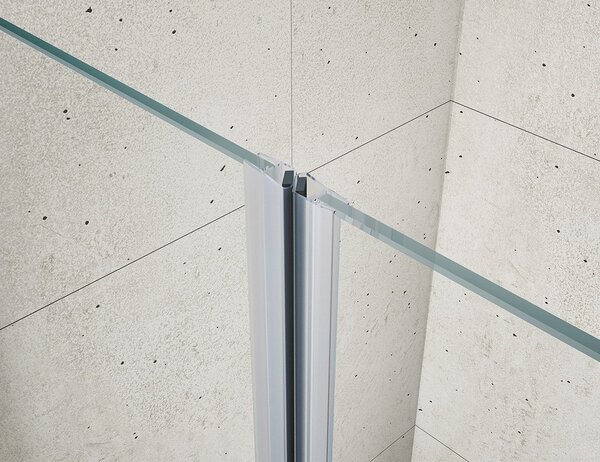 Gelco Gelco, LORO kétszárnyú zuhanyajtó 800mm, átlátszó üveg, GN4380