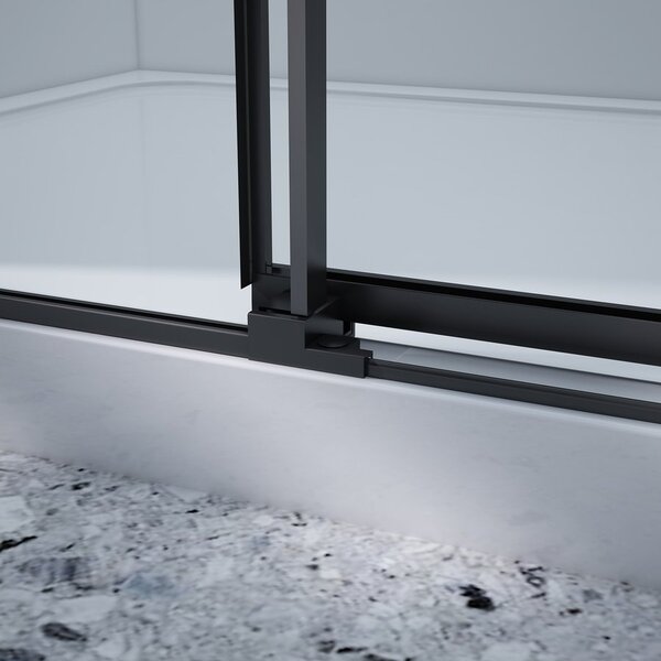 Gelco Gelco, DRAGON BLACK négyzet alakú zuhanyparaván 800x800mm, sarokbemenet, GD4280B-01