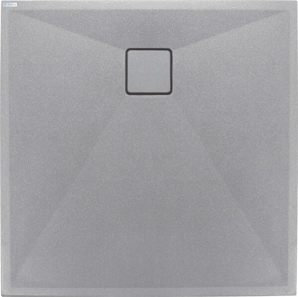 Deante Correo, négyzet alakú gránit zuhanytálca 80x80x3,5 cm, szürke, DEA-KQR_S42B
