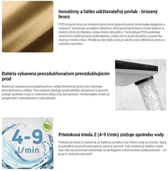 Deante Corda, magas mosogató csaptelep szilikon karral és spray-vel, fekete matt szálcsiszolt bronz, DEA-BRC_C72M