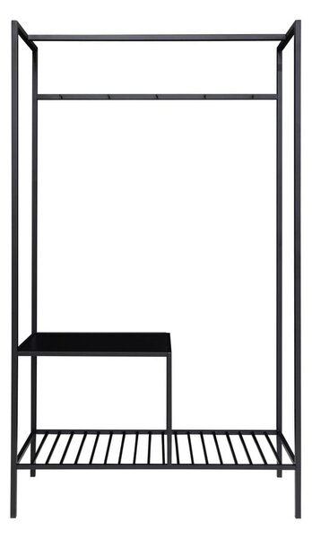 Vita fekete ruhatartó állvány 2 polccal, 170 x 101 cm - House Nordic