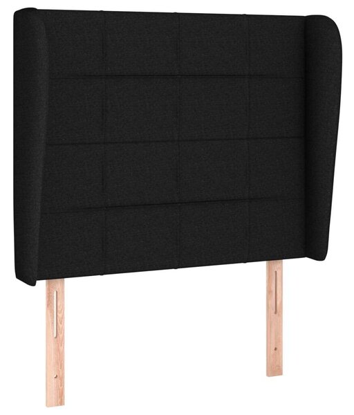 VidaXL Fekete Ágy Matraccal - 90x190 cm