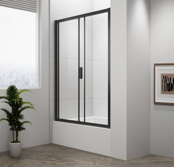 Polysan Polysan, MÉLYFEKETE zuhanyajtó 1100x1650mm, átlátszó üveg, MD1116B