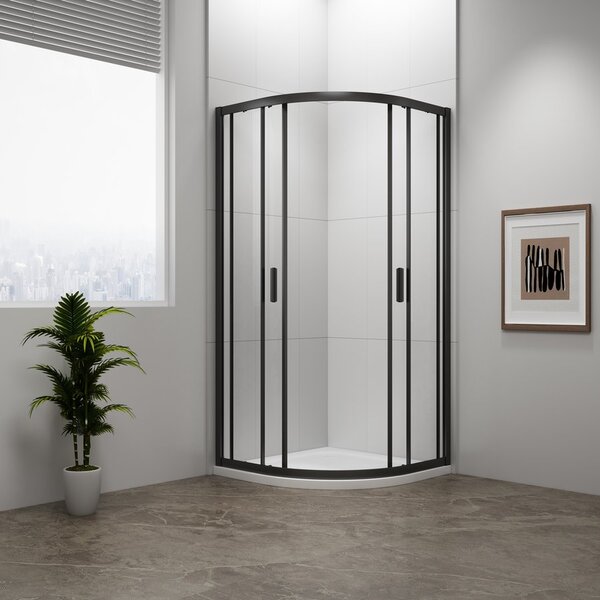 Polysan Polysan, EASY BLACK négyzet alakú zuhanyparaván 1000x800mm, L/R, átlátszó üveg, EL2915B
