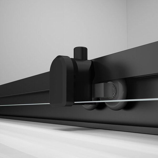 Polysan Polysan, EASY BLACK négyzet alakú zuhanyparaván 800x800mm, átlátszó üveg, EL5215B