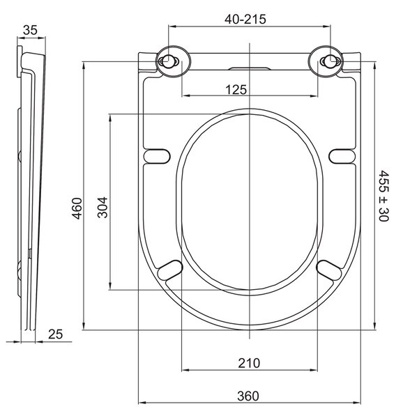 Mereo Mereo, kapucnis falra szerelhető WC, Smart Flush RIMLESS, kerámia, incl. ülések, MER-VSD85T1