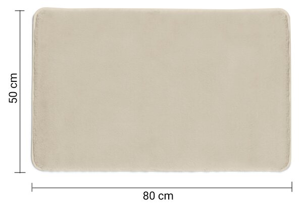 Gedy Gedy, FUZZY fürdőszobaszőnyeg, 50x80cm, 100% poliészter, csúszásgátló, tortora, 96FY508066