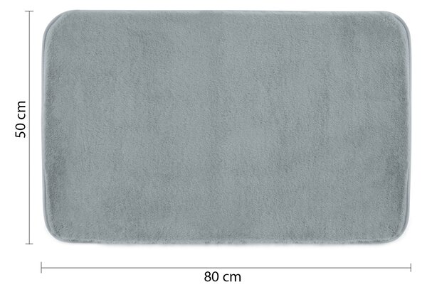 Gedy Gedy, FUZZY fürdőszobaszőnyeg, 50x80cm, 100% poliészter, csúszásgátló, azúrkék, 96FY508062