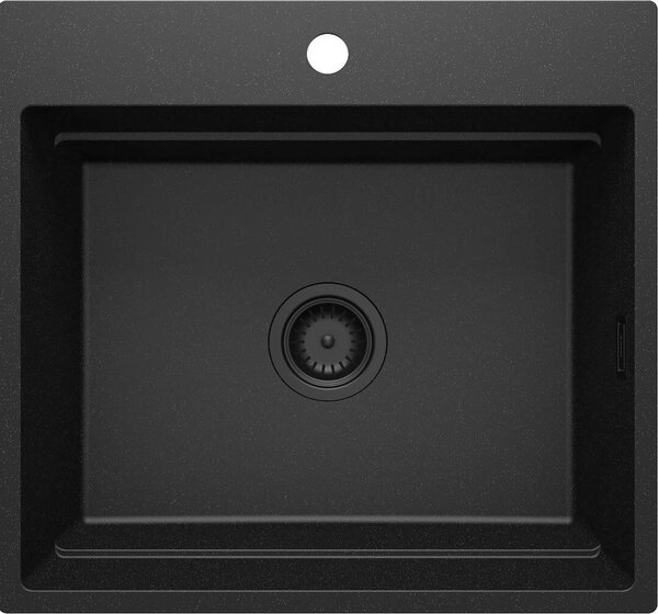 Deante Magnetic, 1 kamrás gránit mosogató 560x520x220mm, grafit fém, DEA-ZRM_G10A