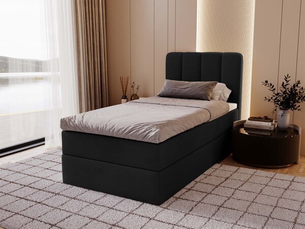 MAGIC MINI kárpitozott boxspring ágy 100x200 - fekete