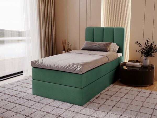 MAGIC MINI kárpitozott boxspring ágy 90x200 - zöld
