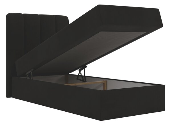 MAGIC MINI kárpitozott boxspring ágy 100x200 - fekete