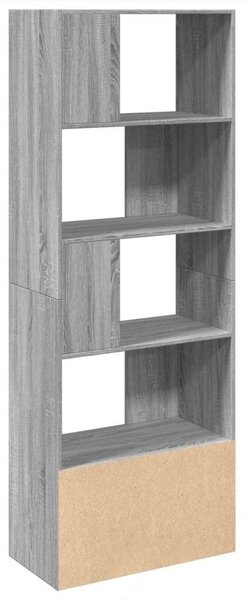 Fa Könyvespolc - Szürke Sonoma - 70x36x189 cm