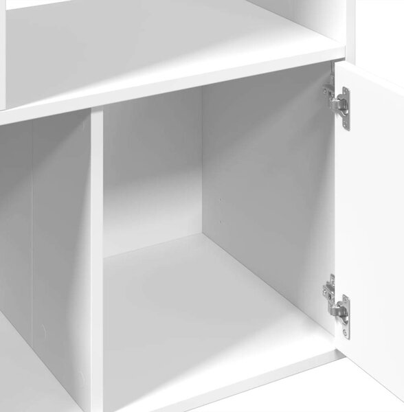 VidaXL Fehér Fa Könyvespolc - 70x36x189 cm