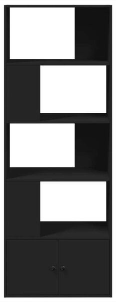 VidaXL Fekete Fa Könyvespolc - 70x36x189 cm