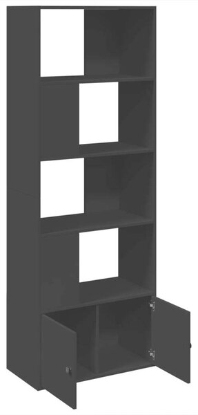 VidaXL Fekete Fa Könyvespolc - 70x36x189 cm