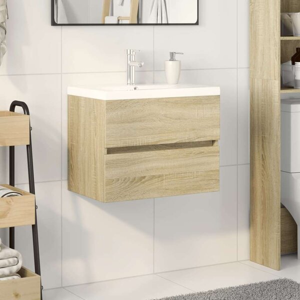 VidaXL Fürdőszoba Bútor Szett - Sonoma Tölgy - 60cm