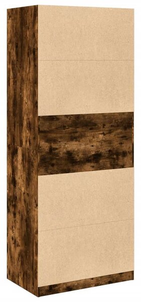VidaXL Fa Ruhaszekrény - Füstös Tölgy - 80x50x200 cm