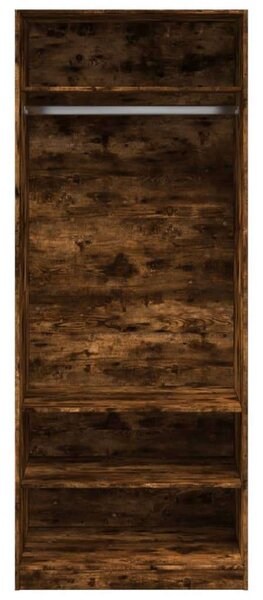 VidaXL Fa Ruhaszekrény - Füstös Tölgy - 80x50x200 cm