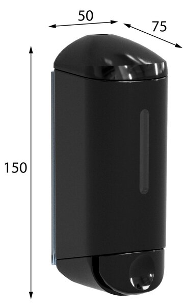 MARPLAST MARPLAST, SHOWER SMALL folyékony szappanadagoló 170ml, fekete, A94503