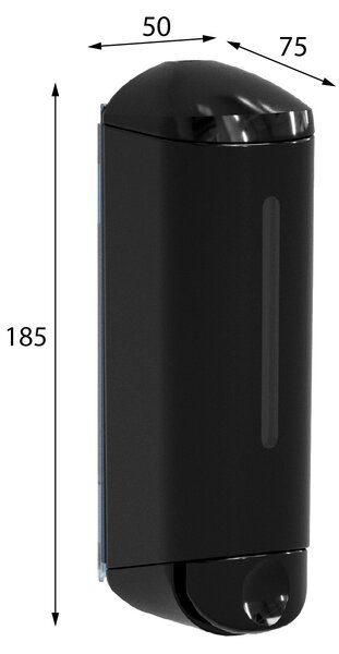 MARPLAST MARPLAST, SHOWER MEDIUM folyékony szappanadagoló 250ml, fekete, A94703