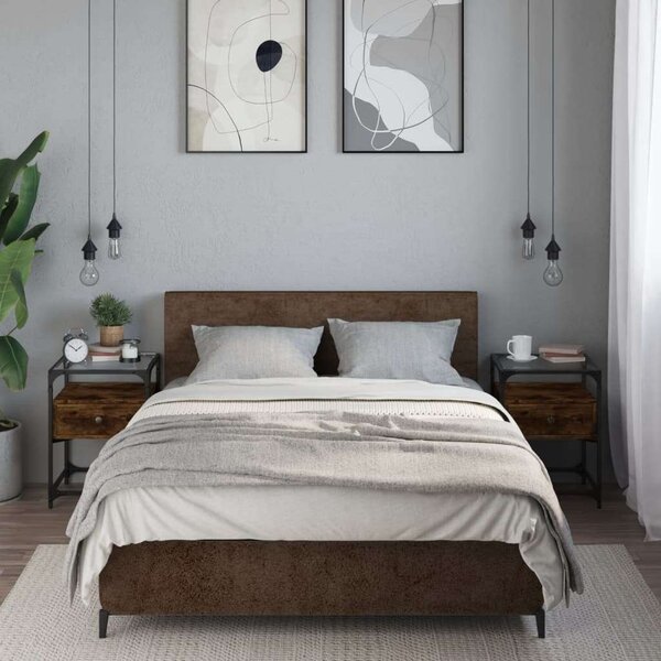 VidaXL Éjjeliszekrény Szett - Füstös Tölgy Fa - 2 db - 40x40x55 cm