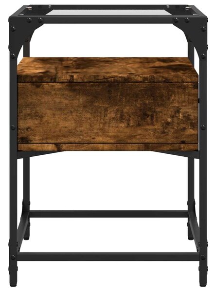 VidaXL Éjjeliszekrény Szett - Füstös Tölgy Fa - 2 db - 40x40x55 cm