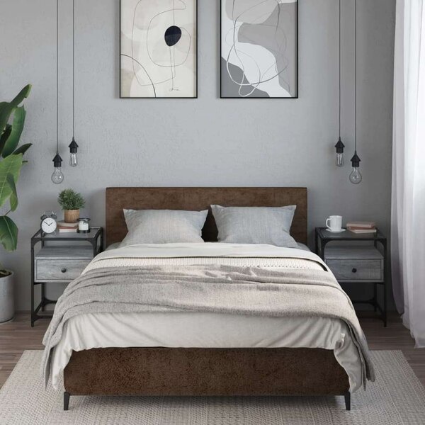 VidaXL Sonoma Szürke Fa Éjjeliszekrény Szett - 2 db - 40x40x55 cm