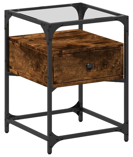VidaXL Éjjeliszekrény Szett - Füstös Tölgy Fa - 2 db - 40x40x55 cm