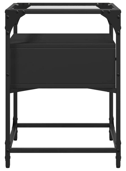 VidaXL Éjjeliszekrény Szett - 2 db Fekete - 40x40x55 cm