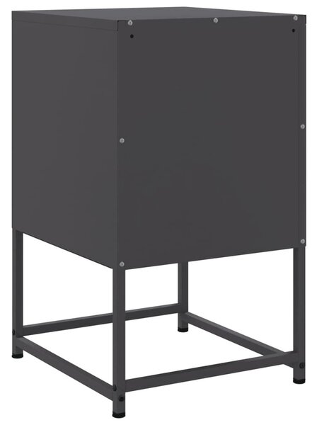 VidaXL Fém Éjjeliszekrény Szett - 2 db - Fekete - 36x39x60,5 cm