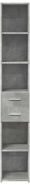 VidaXL betonszürke szerelt fa magasszekrény 30 x 42,5 x 185 cm