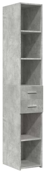 VidaXL betonszürke szerelt fa magasszekrény 30 x 42,5 x 185 cm