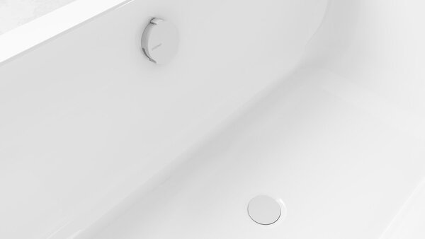 Polysan Polysan, Kád szett töltettel, bowden, hossz 600mm, dugó 72mm, fehér, 71851.10
