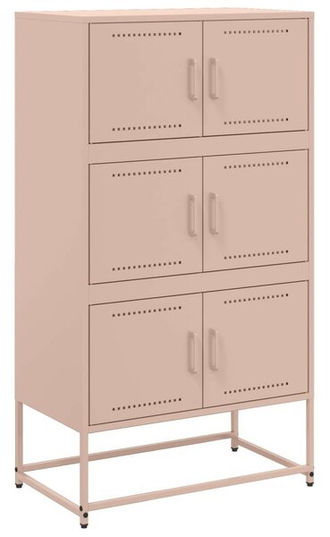 VidaXL Rózsaszín Fém Tárolószekrény - 6 Rekeszes - 68,5x38,5x123,5 cm