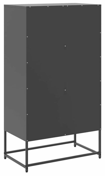 VidaXL Fém Magasszekrény - Fekete - 68,5x38,5x123,5 cm