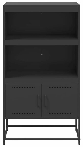 VidaXL Fém Magasszekrény - Fekete - 68,5x38,5x123,5 cm
