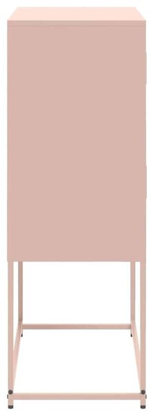VidaXL Acél Tálalószekrény - Rózsaszín - 68,5x38,5x107 cm