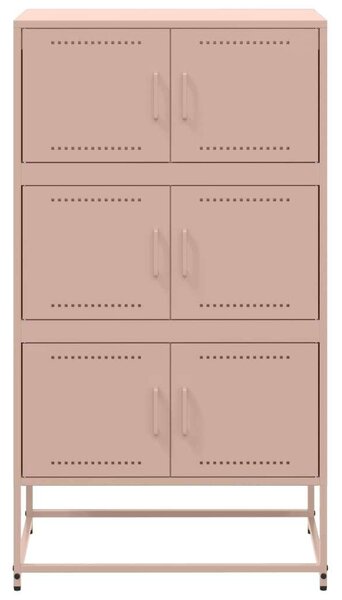 VidaXL Rózsaszín Fém Tárolószekrény - 6 Rekeszes - 68,5x38,5x123,5 cm