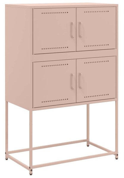 VidaXL Acél Tálalószekrény - Rózsaszín - 68,5x38,5x107 cm