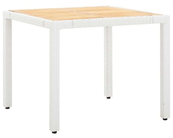VidaXL Polyrattan Étkezőgarnitúra - Fehér - 5 részes