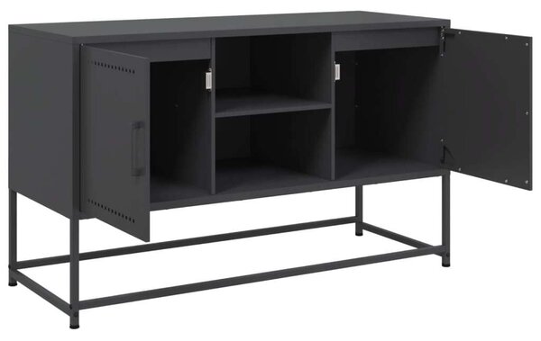 VidaXL fekete acél magasszekrény 36 x 39 x 123 cm