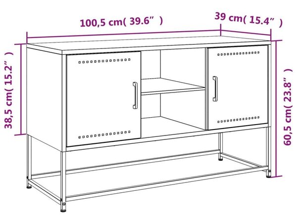 VidaXL fekete acél magasszekrény 36 x 39 x 123 cm