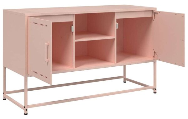 VidaXL Rózsaszín Acél TV-Szekrény - 100,5x39x60,5 cm