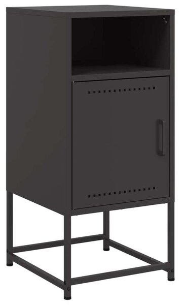 VidaXL - Fém Éjjeliszekrény Szett - 2 db - Fekete - 36x39x78cm