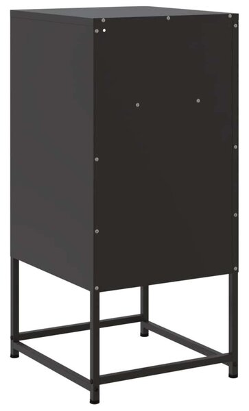 VidaXL - Fém Éjjeliszekrény Szett - 2 db - Fekete - 36x39x78cm