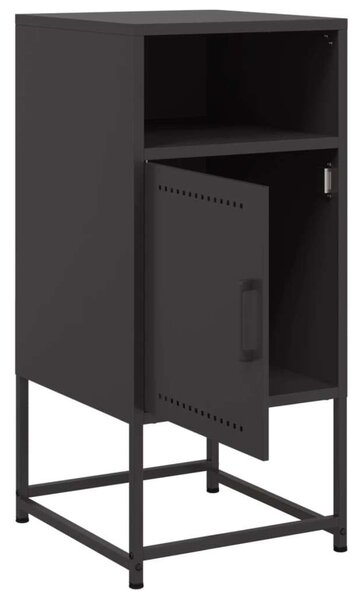 VidaXL - Fém Éjjeliszekrény Szett - 2 db - Fekete - 36x39x78cm